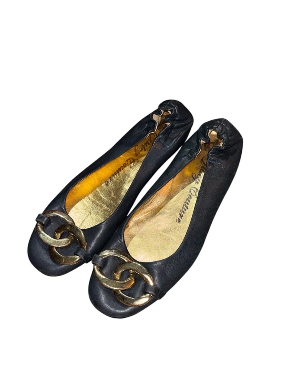 Vintage Juicy Couture Black Leather Flats